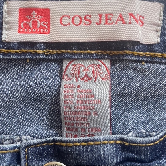 COS Embroidered Cuffed Crop 5 Pocket Jeans 6 - Picture 5 of 9
